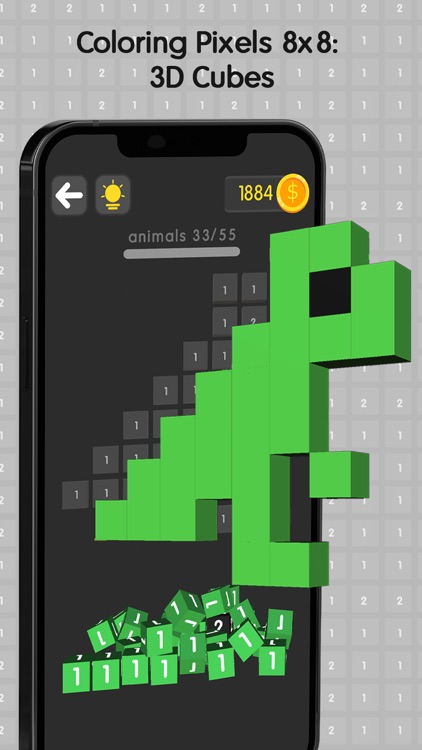 Coloring Pixels 8x8: 3D Cubes screenshot-0